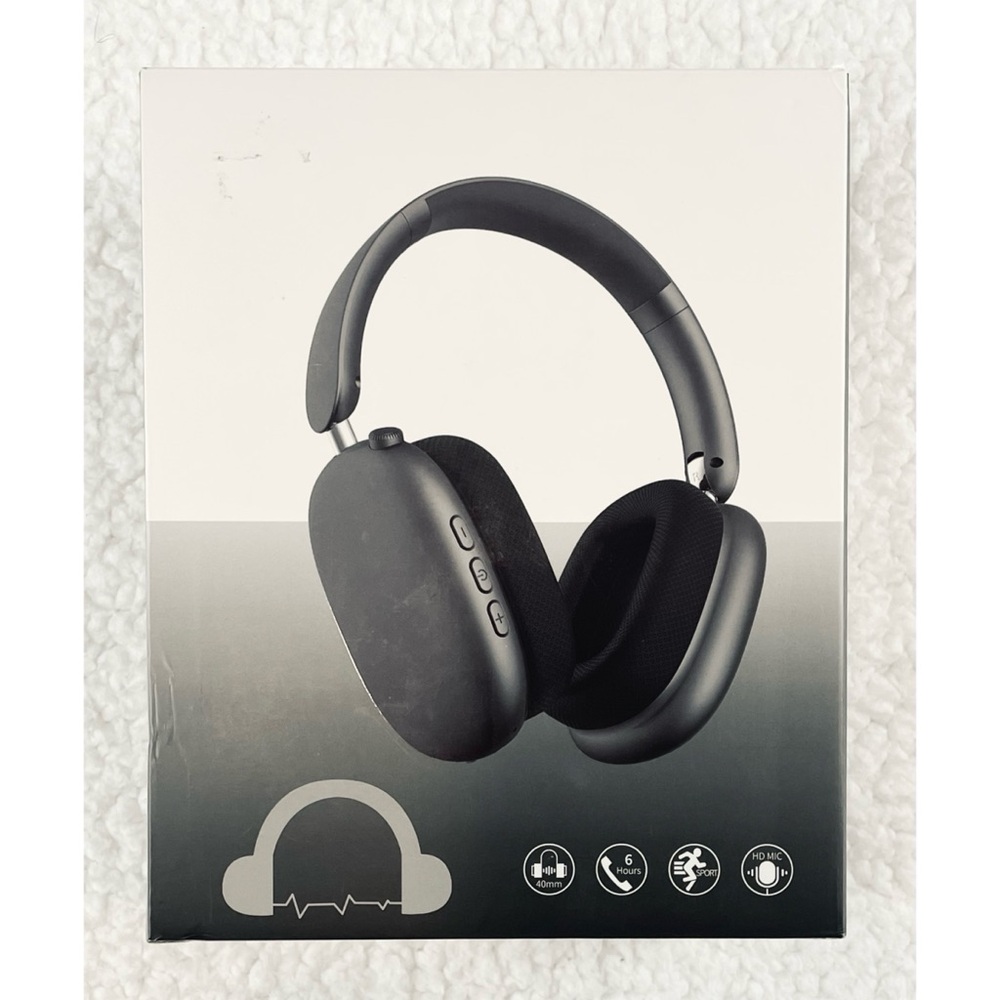 (NIB) Silver Wireless Over-The-Ear Headphones - Picture 1 of 9